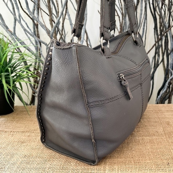 The Sak Silverlake Gray Studded Shopper Shoulder Bag - Picture 6 of 14